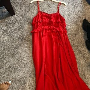 Beautiful long red maxi dress